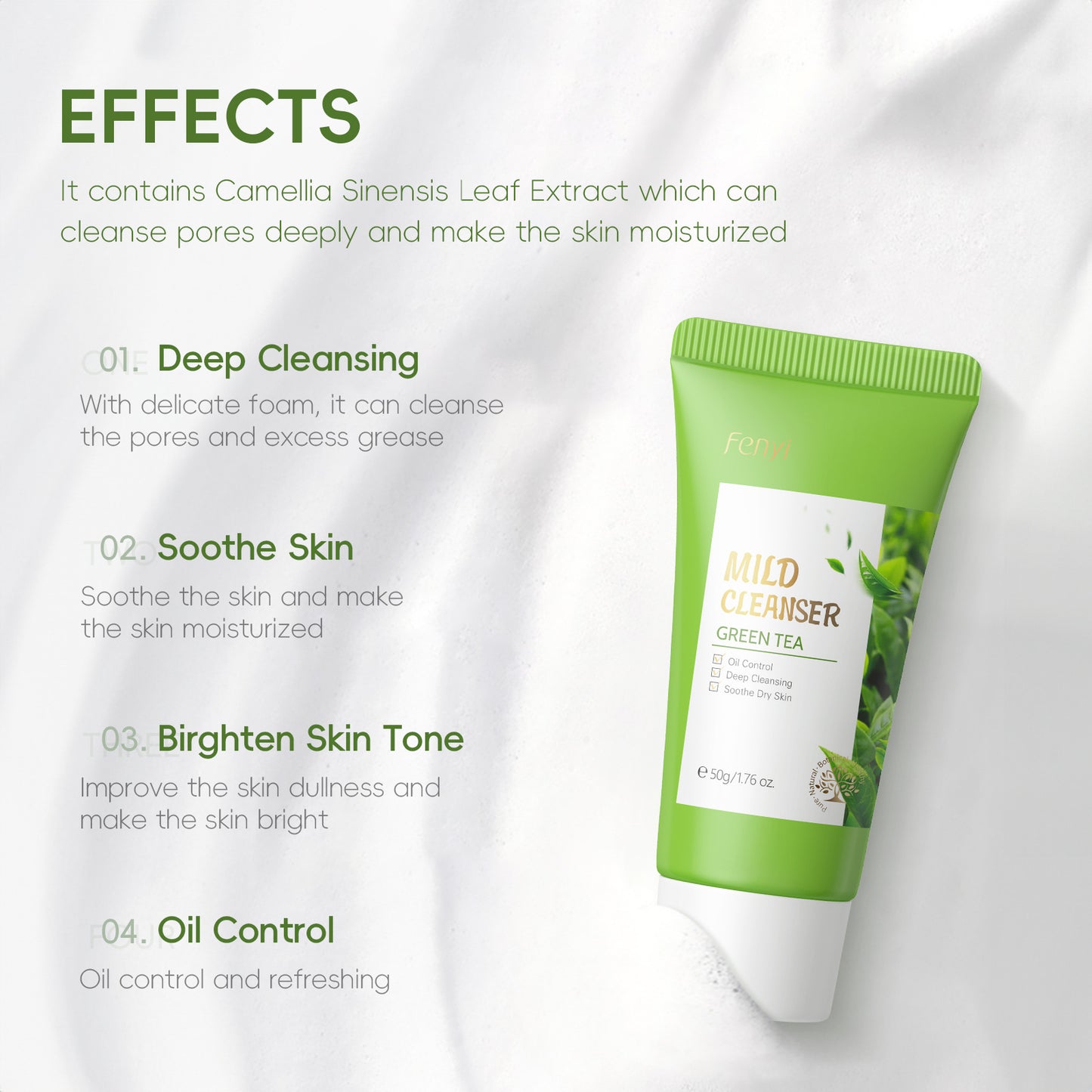 Skin Care Green Tea Facial Cleanser