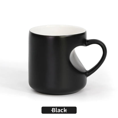 Becher DIY benutzerdefinierte Heißwasser Verfärbung herzförmigen Griff Keramik Tasse Druck Bild Bild Text Logo personalisierte Geschenk