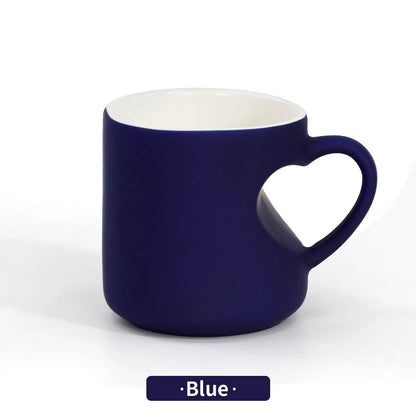 Becher DIY benutzerdefinierte Heißwasser Verfärbung herzförmigen Griff Keramik Tasse Druck Bild Bild Text Logo personalisierte Geschenk