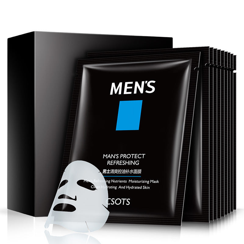 Men's Oil Control And Water Supplement Invisible Boxed Mask